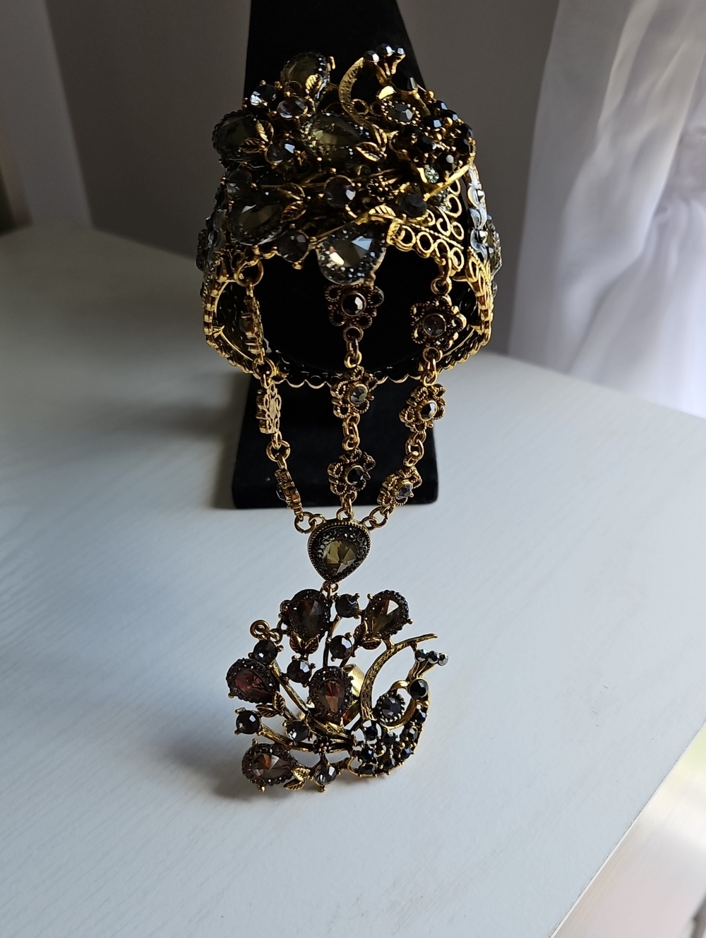 VINTAGE INSPIRED PEACOCK BRACELET-RING COMBO